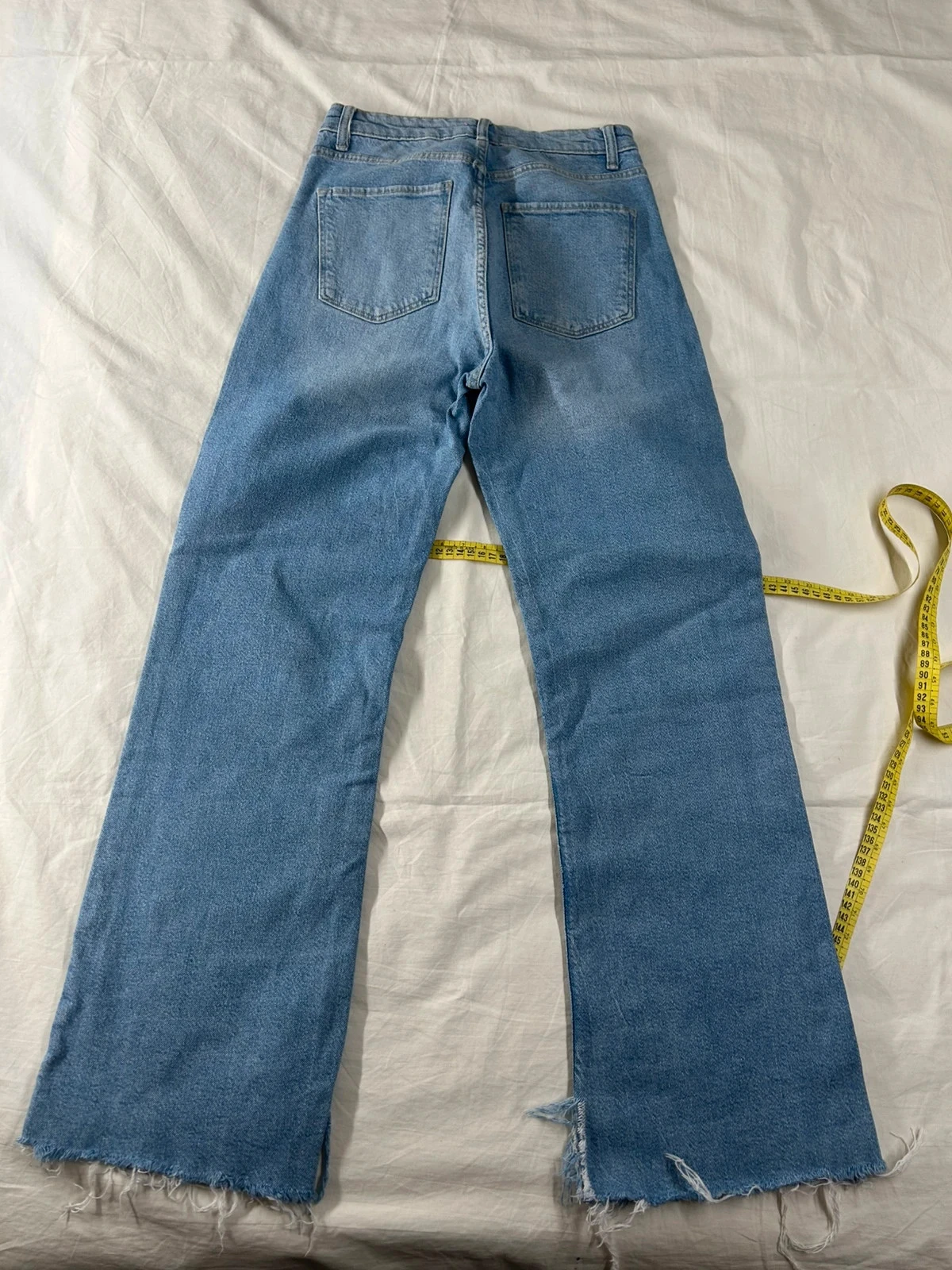 Lichtblauwe wijd uitlopende Bershka-jeans maat 36 – photo 14